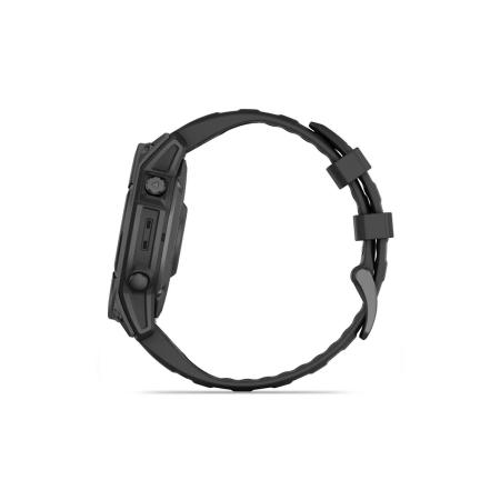 Умные часы и браслеты Garmin Fenix E 47мм (серая сталь, черный силиконовый ремешок) [010-03025-01]