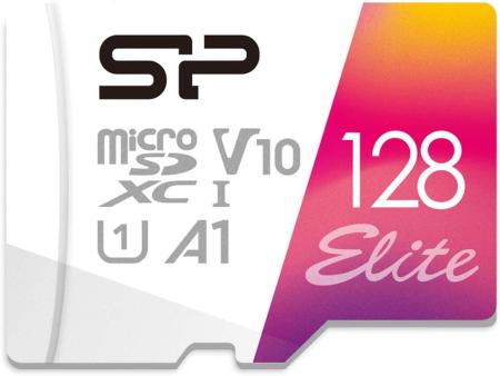 Карты памяти Silicon-Power Elite microSDXC SP128GBSTXBV1V20SP 128GB (с адаптером) [SP128GBSTXBV1V20SP]