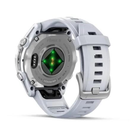 Умные часы и браслеты Garmin Fenix 8 43мм (серебристый, белый ремешок) [010-02903-00]