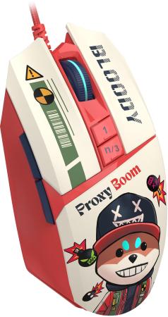 Мыши A4Tech Bloody W63 Max Proxy Boom (бежевый/красный)