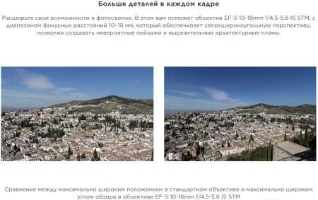 Объективы Canon EF-S 10-18mm f/4.5-5.6 IS STM [9519B005AA]