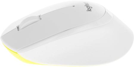 Мыши Logitech M330 Silent Plus (белый/желтый) [910-004926]