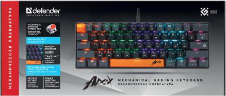 Клавиатуры Defender Apex GK-002 (черный/серый) [45003]