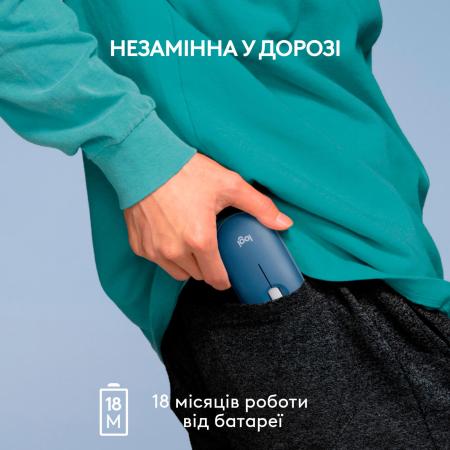 Мыши Logitech M350 Pebble (темно-синий) [910-006753]