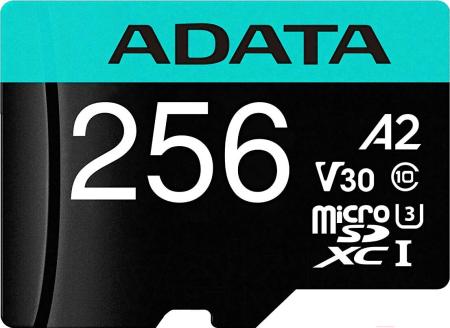 Карты памяти ADATA Premier Pro AUSDX256GUI3V30SA2-RA1 microSDXC 256GB (с адаптером) [AUSDX256GUI3V30SA2-RA1]