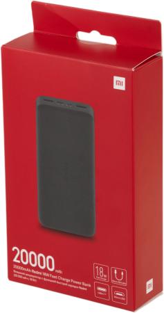 Портативные зарядные устройства Xiaomi Redmi Power Bank 20000mAh (черный, международная версия) [VXN4304GL]