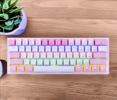 Клавиатуры Redragon Fizz (розовый/белый) [70672]