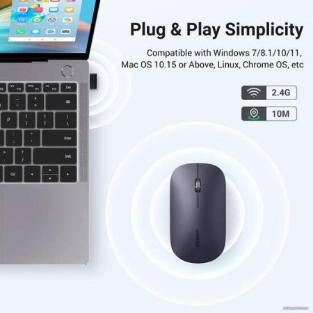 Мыши Ugreen MU001 (зеленый) [90374]