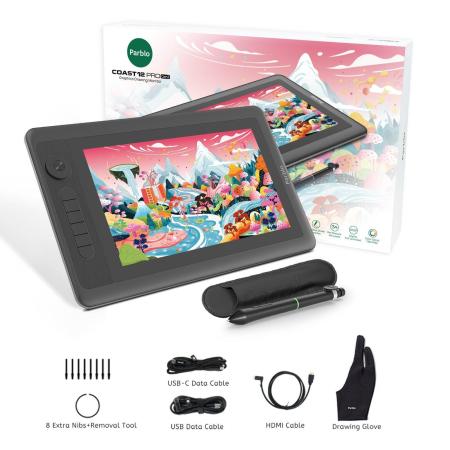Графические планшеты Parblo Coast 12 Pro Gen2 (черный)