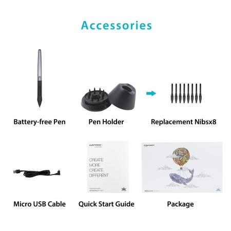 Графические планшеты Huion Inspiroy H950P