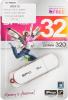 USB Flash Silicon-Power LuxMini 320 32GB (белый/красный) [SP032GBUF2320V1W]