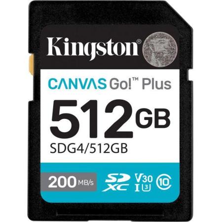 Карты памяти Kingston Canvas Go! Plus SDXC 512GB SDG4/512GB [SDG4/512GB]