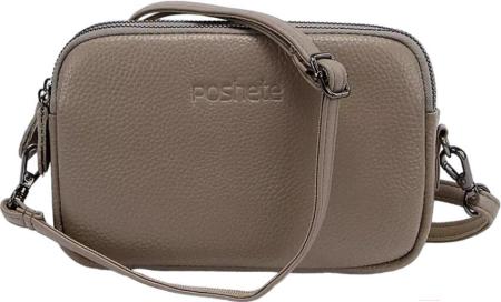 Женские и мужские сумки Poshete 886-60061-LCF (кофе) [886-60061-LCF]
