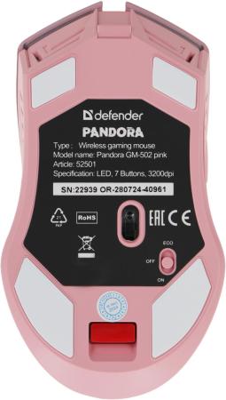Мыши Defender Pandora GM-502 (розовый) [52501]
