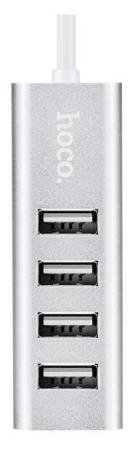 USB-хабы и док-станции Hoco HB1 (серебристый)