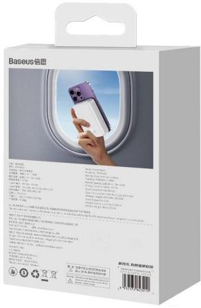 Портативные зарядные устройства Baseus Magnetic Mini Wireless Fast Charge Power Bank 20W 20000mAh (белый) [PPCX150002, 6932172628796]