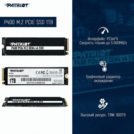 SSD Patriot P400 1TB P400P1TBM28H [P400P1TBM28H]