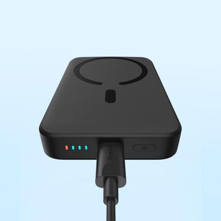Портативные зарядные устройства Baseus Magnetic Mini Air Wireless Fast Charge Power Bank 20W 10000mAh (черный) [P10059001113-00, 6932172636166]
