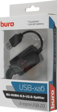 USB-хабы и док-станции Buro BU-HUB4-0.3-U2.0-Splitter [1001420]