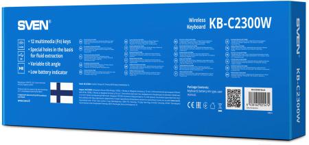 Клавиатуры SVEN KB-C2300W [KB-C2300W, 6438162021474, SV-021474]