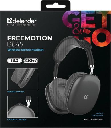 Наушники и гарнитуры Defender FreeMotion B645 (черный) [63645, 4745090829426]