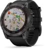 Умные часы и браслеты Garmin Fenix E 47мм (серая сталь, черный силиконовый ремешок) [010-03025-01]
