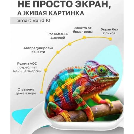 Умные часы и браслеты Xiaomi Smart Band 10 M2459B1 (серебристый, с белым силиконовым ремешком, международная версия) [BHR07PSGL]