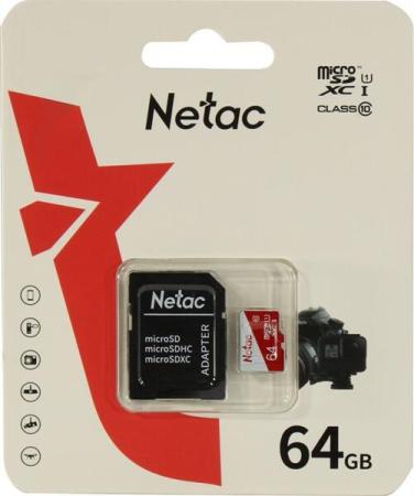 Карты памяти Netac microSDXC NT02P500ECO-064G-R [NT02P500ECO-064G-R]